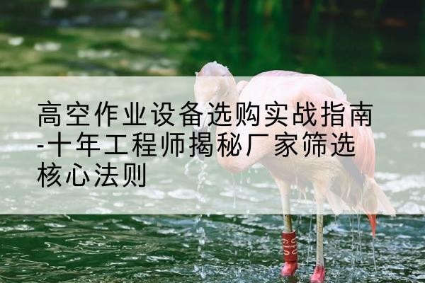 石龙剪叉式升降机厂家-高空作业设备选购实战指南-十年工程师揭秘厂家筛选核心法则