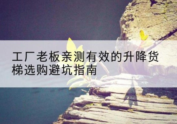石龙升降货梯怎么选-工厂老板亲测有效的升降货梯选购避坑指南